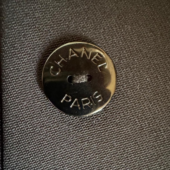 CHANEL Black Vintage Wool Suit with Jacket & Pants lined with Silk  -Size 36/US6 - Picture 9 of 16